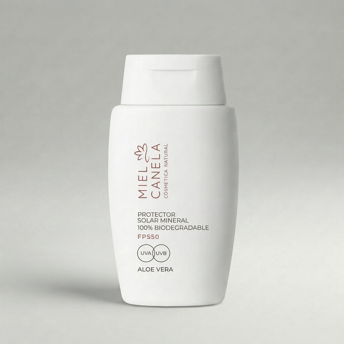 Protector Solar Mineral FPS50 — Rostro con Aloe Vera